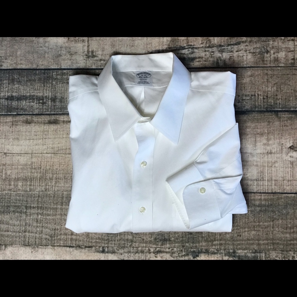 Brooks Brothers Men’s White Shirt 18 3/4